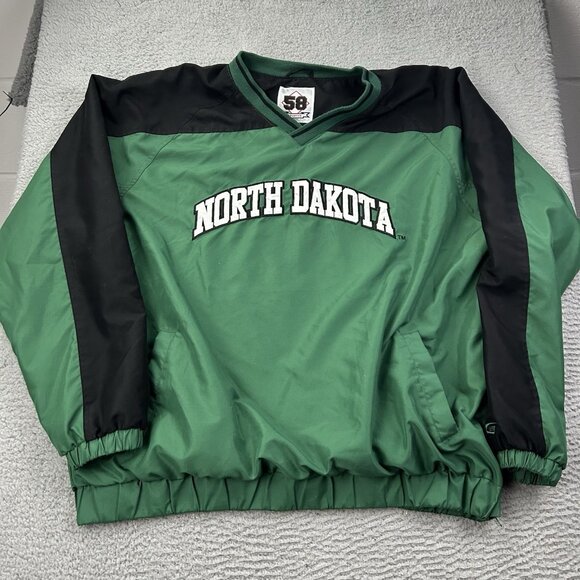 North Dakota Fighting Sioux Windbreaker UND College Size XXL Hockey Pullover